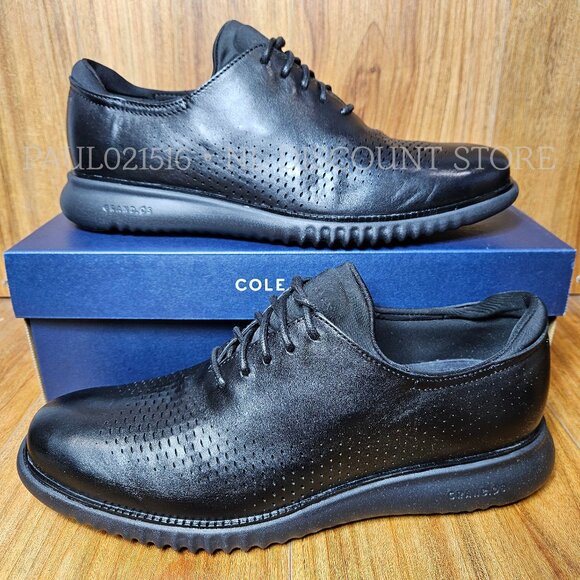 COLE HAAN Men's 2.ZeroGrand LSR Wing Oxford ~ Black - Picture 1 of 4
